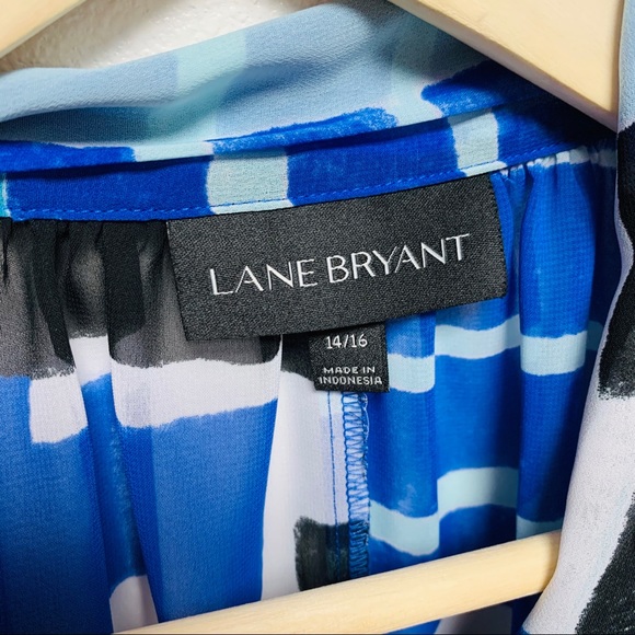 Lane Bryant Graphic Print Long Sleeve Blouse 14/16 - Picture 2 of 8